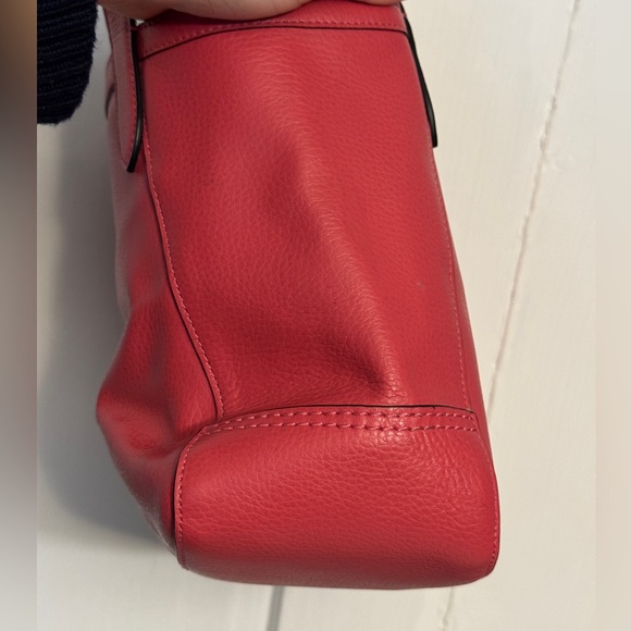 Coach Tote 27 Red Embossed Leather Tote and Wallet - Picture 6 of 14